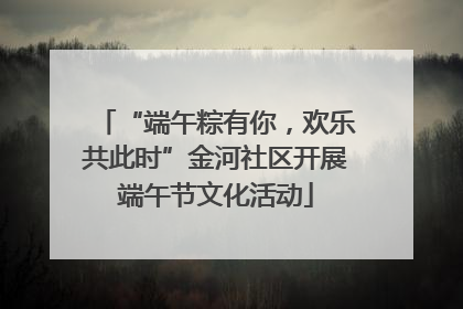 “端午粽有你，欢乐共此时”金河社区开展端午节文化活动