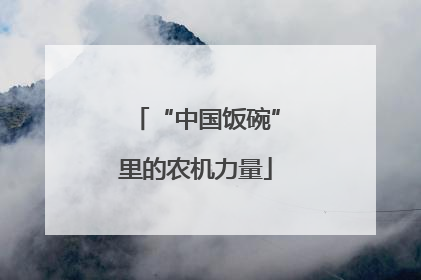 “中国饭碗”里的农机力量