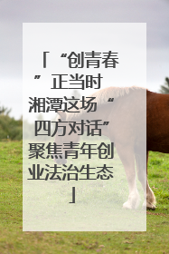 “创青春”正当时 湘潭这场“四方对话”聚焦青年创业法治生态