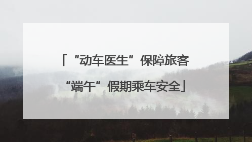“动车医生”保障旅客“端午”假期乘车安全