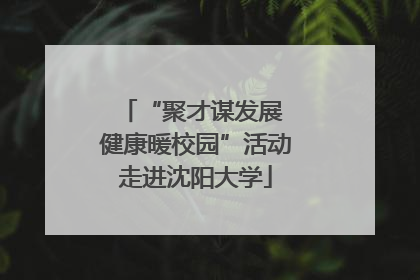 “聚才谋发展 健康暖校园”活动走进沈阳大学