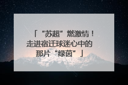 “苏超”燃激情！走进宿迁球迷心中的那片“绿茵”