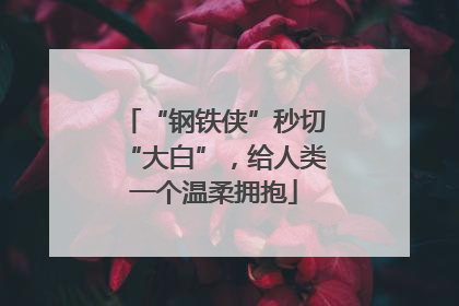 “钢铁侠”秒切“大白”，给人类一个温柔拥抱