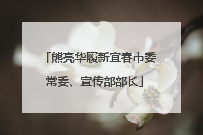 熊亮华履新宜春市委常委、宣传部部长