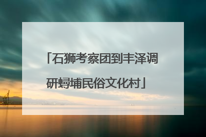 石狮考察团到丰泽调研蟳埔民俗文化村