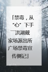 禁毒，从“心”下手――洪湖戴家场派出所广场禁毒宣传侧记