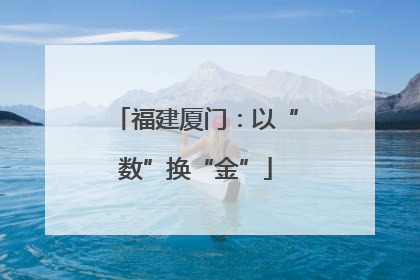 福建厦门：以“数”换“金”