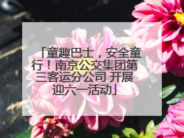 童趣巴士，安全童行！南京公交集团第三客运分公司 开展迎六一活动