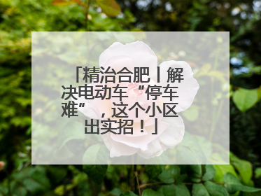 精治合肥丨解决电动车“停车难”，这个小区出实招！