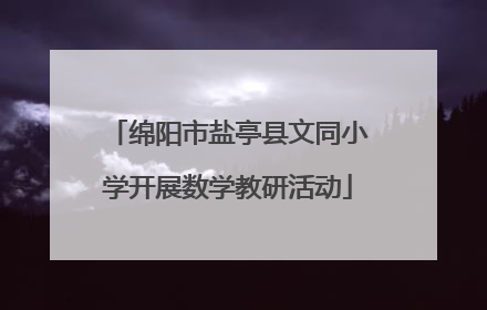 绵阳市盐亭县文同小学开展数学教研活动