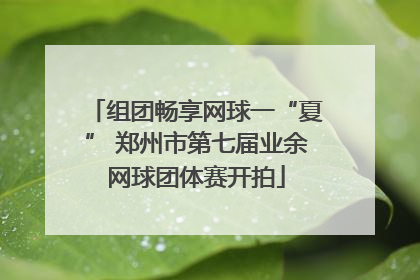 组团畅享网球一“夏” 郑州市第七届业余网球团体赛开拍