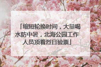 缩短轮换时间，大量喝水防中暑，北海公园工作人员顶着烈日验票