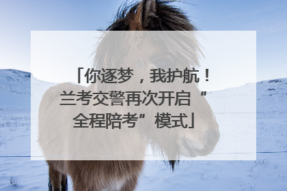 你逐梦，我护航！兰考交警再次开启“全程陪考”模式