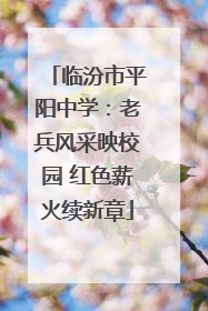 临汾市平阳中学：老兵风采映校园 红色薪火续新章