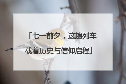 七一前夕，这趟列车载着历史与信仰启程
