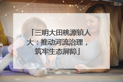 三明大田桃源镇人大：推动河流治理，筑牢生态屏障