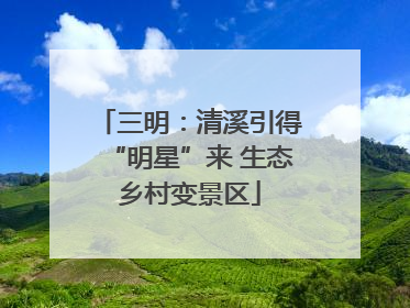 三明：清溪引得“明星”来 生态乡村变景区