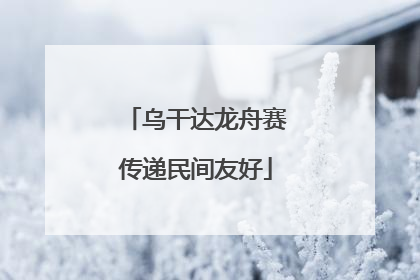 乌干达龙舟赛传递民间友好
