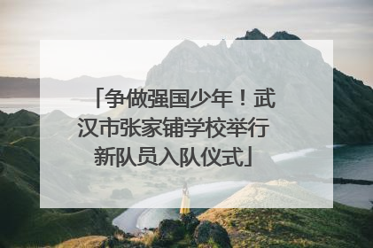 争做强国少年！武汉市张家铺学校举行新队员入队仪式