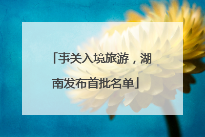 事关入境旅游，湖南发布首批名单