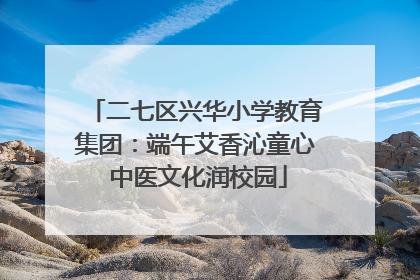 二七区兴华小学教育集团：端午艾香沁童心 中医文化润校园