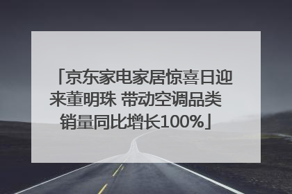 京东家电家居惊喜日迎来董明珠 带动空调品类销量同比增长100%