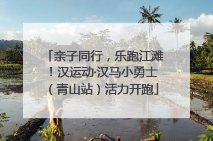 亲子同行，乐跑江滩！汉运动·汉马小勇士（青山站）活力开跑