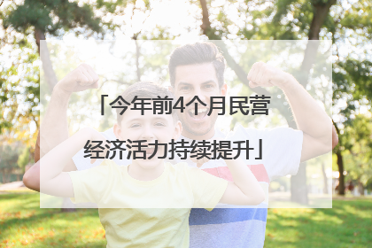 今年前4个月民营经济活力持续提升