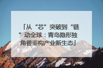 从“芯”突破到“链”动全球：青岛隐形独角兽重构产业新生态