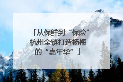从保鲜到“保险” 杭州全链打造杨梅的“嘉年华”
