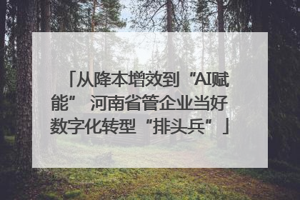 从降本增效到“AI赋能” 河南省管企业当好数字化转型“排头兵”