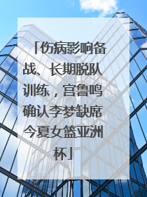 伤病影响备战、长期脱队训练，宫鲁鸣确认李梦缺席今夏女篮亚洲杯