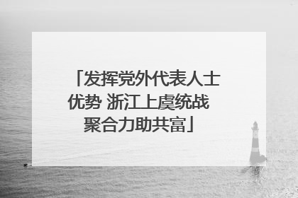 发挥党外代表人士优势 浙江上虞统战聚合力助共富