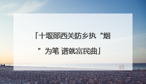 十堰郧西关防乡执“烟”为笔 谱就富民曲