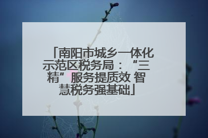 南阳市城乡一体化示范区税务局：“三精”服务提质效 智慧税务强基础
