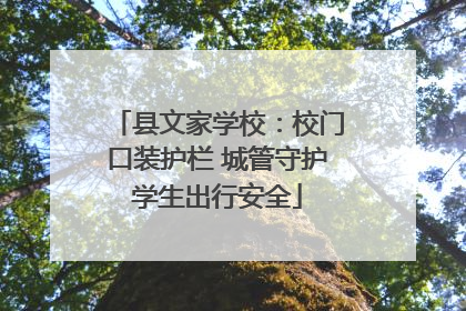 县文家学校：校门口装护栏 城管守护学生出行安全