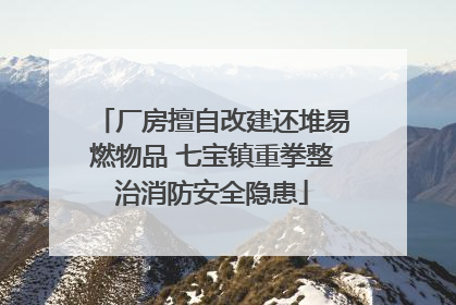 厂房擅自改建还堆易燃物品 七宝镇重拳整治消防安全隐患