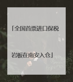全国首票进口保税岩板在南安入仓