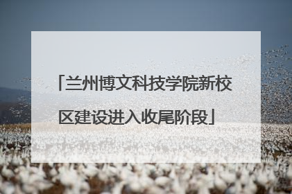 兰州博文科技学院新校区建设进入收尾阶段