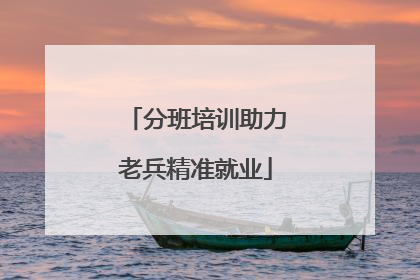 分班培训助力老兵精准就业