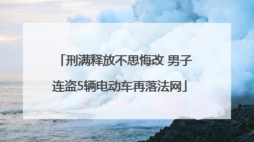 刑满释放不思悔改 男子连盗5辆电动车再落法网