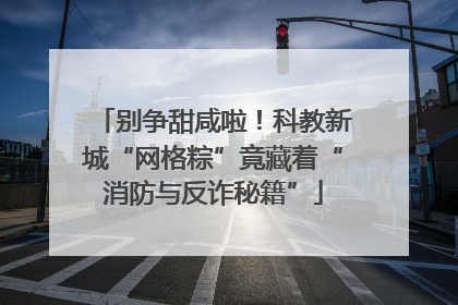 别争甜咸啦！科教新城“网格粽”竟藏着“消防与反诈秘籍”