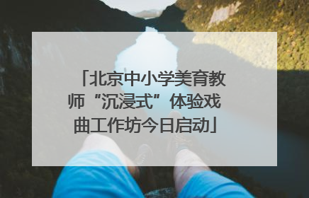 北京中小学美育教师“沉浸式”体验戏曲工作坊今日启动