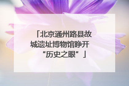 北京通州路县故城遗址博物馆睁开“历史之眼”
