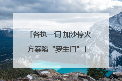 各执一词 加沙停火方案陷“罗生门”