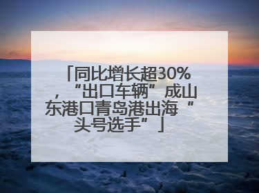 同比增长超30%，“出口车辆”成山东港口青岛港出海“头号选手”