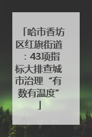 哈市香坊区红旗街道：43项指标大排查城市治理“有数有温度”