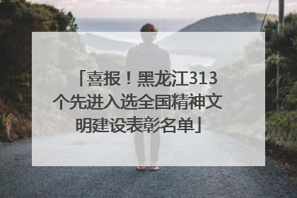 喜报！黑龙江313个先进入选全国精神文明建设表彰名单