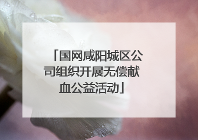 国网咸阳城区公司组织开展无偿献血公益活动