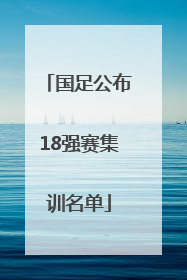 国足公布18强赛集训名单